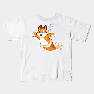 Tiger Mermaid Kids T-Shirt